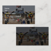 Flugzeug auf Airshow Visitenkarte (Vorne/Hinten)