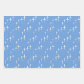 Flugzeug auf blauem Personalisiert Geschenkpapier Set (Vorderseite 3)