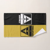 Flugzeug auf der Piste mit Ankunft Abflug, Reisen Badhandtuch Set (Handtuch)