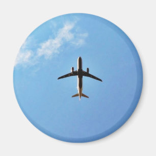 Flugzeug auf Himmel Magnet