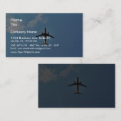 Flugzeug auf Himmel Visitenkarte (Vorne/Hinten)