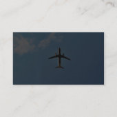 Flugzeug auf Himmel Visitenkarte (Rückseite)