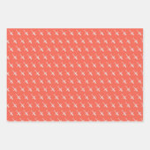 Flugzeug auf Sunset Orange, elegantes, modernes Pi Geschenkpapier Set (Vorderseite)