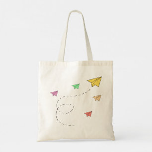 Flugzeug aus fliegendem Papier Tragetasche