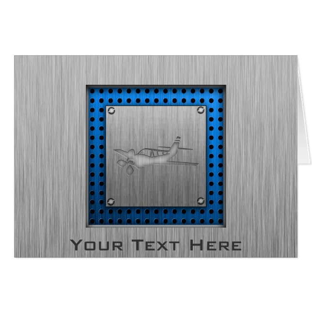 Flugzeug aus gebürstetem Metall (Vorderseite (Horizontal))