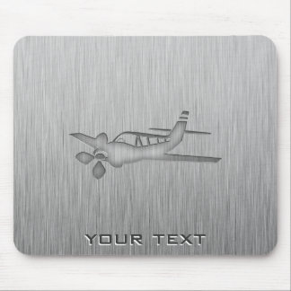 Flugzeug aus gebürstetem Metall Mousepad