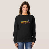 Flugzeug aus Lebensmitteln  Witz über Flugessen Sweatshirt (Vorne ganz)