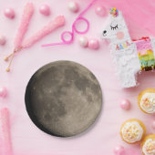 Flugzeug aus Papier. Foto Mond 02. Papierplatte Pappteller (Party)