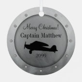Flugzeug Aviation Schmuck Ornament Aus Metall (Rückseite)