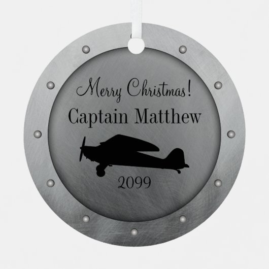 Flugzeug Aviation Schmuck Ornament Aus Metall (Vorderseite)