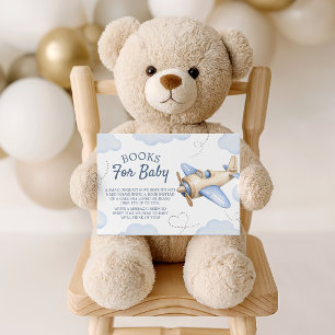 Flugzeug Aviator Bücher für Baby-Einlegekarte Begleitkarte