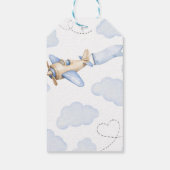 Flugzeug Aviator Wolken Dankeschön Tag Geschenkanhänger (Rückseite)
