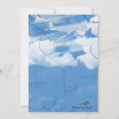 Flugzeug-Babyparty-Einladung Einladung (Rückseite)