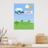 Flugzeug Banner Boy Geburtstagspopster Poster (Küche)