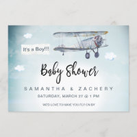 *~* Flugzeug Banner Vintag Clouds Kinderdusche