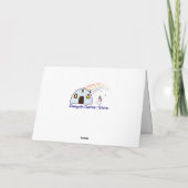 Flugzeug Biplane Happy Holidays Weihnachten (Rückseite)