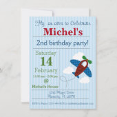 Flugzeug Birthday Einladung (Vorderseite)