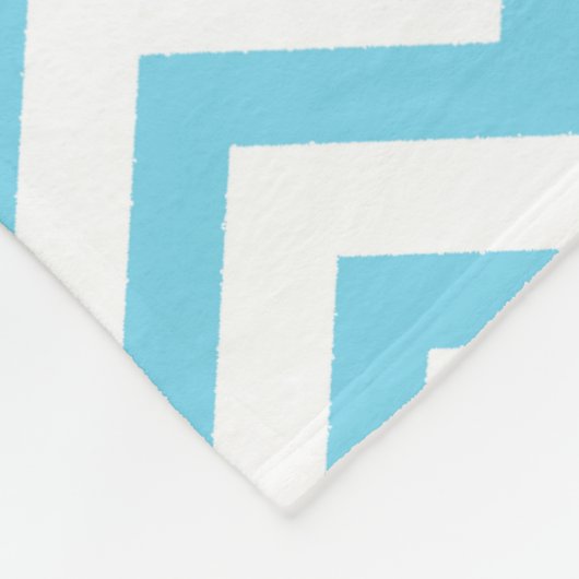 Flugzeug-blaues Zickzack Brown-Versuchshaar Fleecedecke (Ecke)