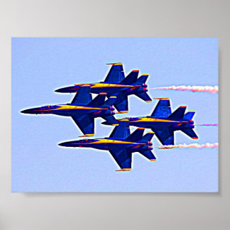 Flugzeug Blue Angels Poster
