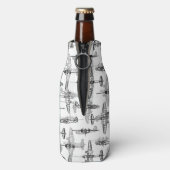 Flugzeug Blueprint 1 Flasche Cooler Flaschenkühler (Flasche Rückseite)
