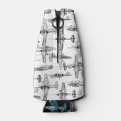 Flugzeug Blueprint 1 Flasche Cooler Flaschenkühler (Rückseite)