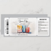 Flugzeug Boarding Ticket Einladung (Vorne/Hinten)