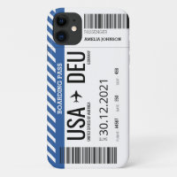 Flugzeug Boarding Ticket (Personalisieren) Case-Ma