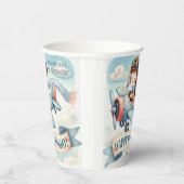 Flugzeug Boy 1. Geburtstag Party Pappbecher (Rechts)