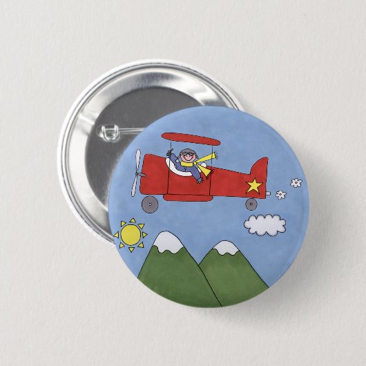 Flugzeug Button (Vorne & Hinten)