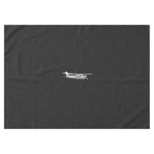 Flugzeug-Cessna-Silhouette, die schwarzen Tischdecke