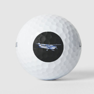 Flugzeug Chrome wie Cessna Black Carbon Fibre Golfball