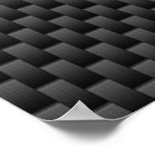 Flugzeug Chrome wie Cessna Black Carbon Fibre Poster (Ecke)