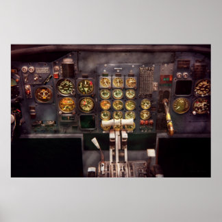 Flugzeug - Cockpit - Die Kontrollen sind Set Poster