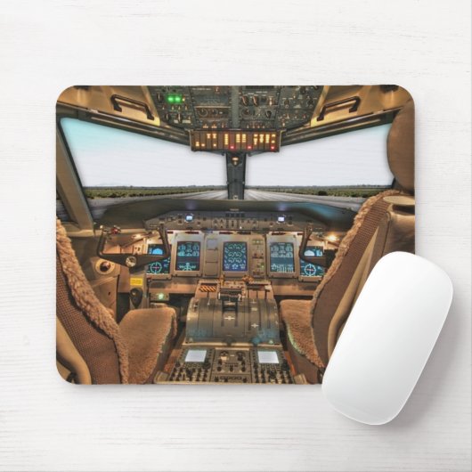 Flugzeug-Cockpit-Mausunterlage Mousepad (Mit Mouse)