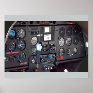 Flugzeug-Cockpit Poster