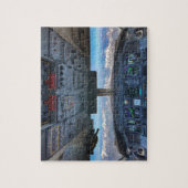 Flugzeug-Cockpitansicht über die Alpen Puzzle (Vertikal)