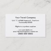 Flugzeug Contrails-Visitenkarte Visitenkarte (Rückseite)