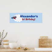 Flugzeug Custom Birthday Banner Poster drucken (Küche)
