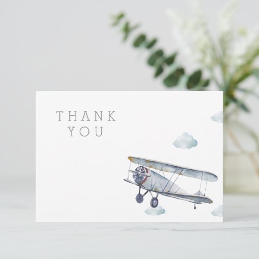 Flugzeug Danke Karte (Stehend Vorderseite)