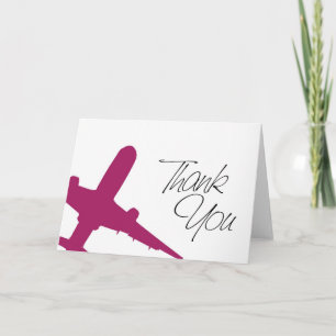 Flugzeug danken You' s Dankeskarte