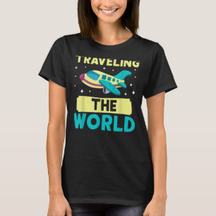 Flugzeug, das die Welt für den Flughafen bereist T-Shirt