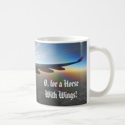 Flugzeug, das gegen die Einstellung der Sun-Tasse Kaffeetasse (Rechts)