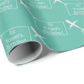 Flugzeug, das mit einer benutzerdefinierten Geburt Geschenkpapier (Rolleneckpunkt)