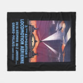 Flugzeug, das über Scheinwerfer-Plakat fliegt Fleecedecke (Vorderseite (Horizontal))