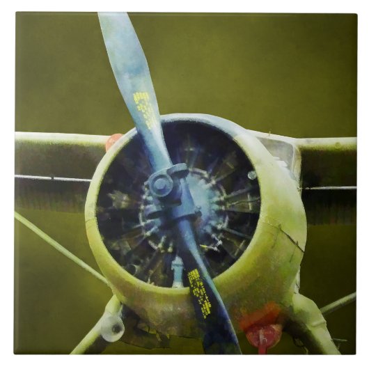 Flugzeug - DeHavilland U-6A-Biber Fliese (Vorderseite)