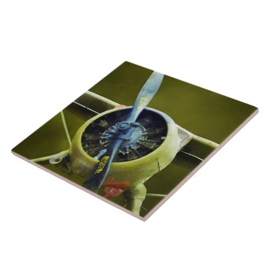 Flugzeug - DeHavilland U-6A-Biber Fliese (Seite)