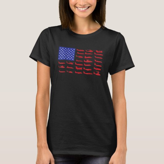Flugzeug der amerikanischen Flagge T-Shirt (Vorderseite)