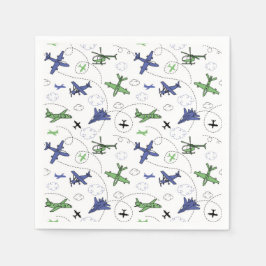 Flugzeug der Geburtstagspartei Serviette