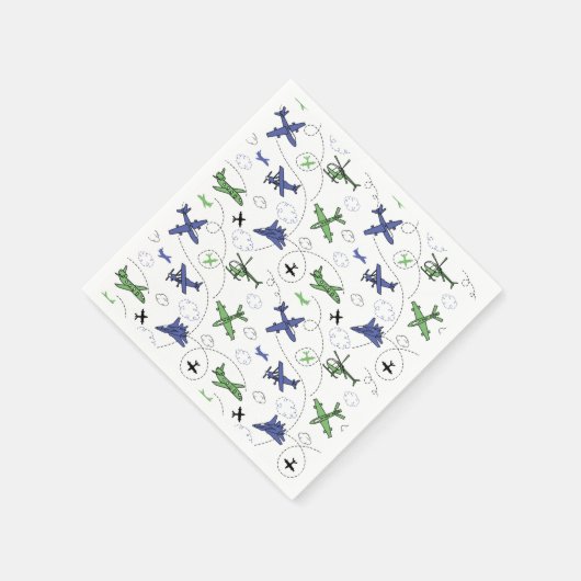 Flugzeug der Geburtstagspartei Serviette (Ecke)