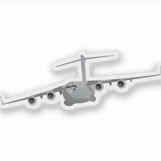 Flugzeug der Luftwaffe C-17 Aufkleber (Vorderseite)